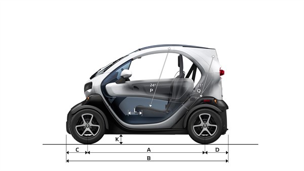 Renault TWIZY - Vue de profil du véhicule
